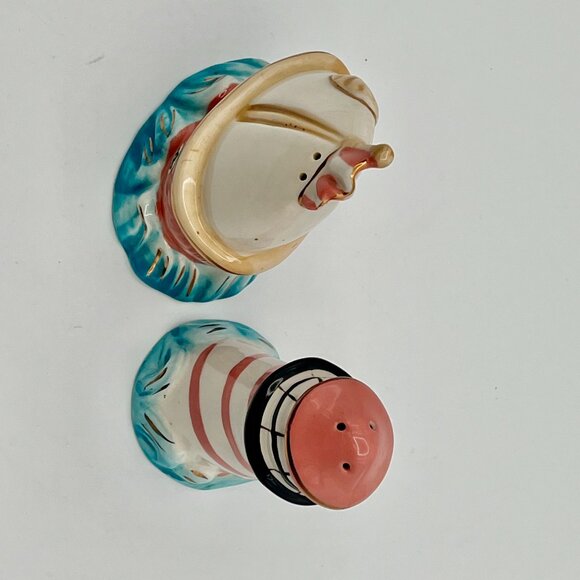 Salt and Pepper Shaker Blue Sky‎ Clayworks Heather Goldminc Lighthouse Sailboat - Picture 6 of 8